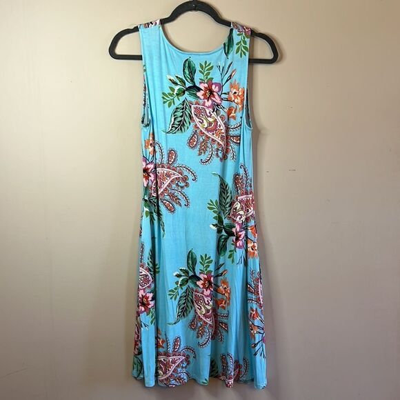 CUPIO Bright Floral Tank Dress with Pockets - Size Large - Picture 8 of 10